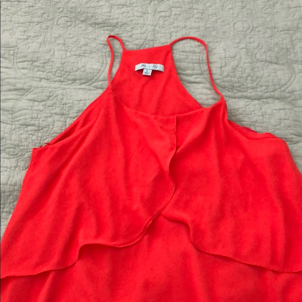 Coral Racerback Dress - Picture 3 of 4